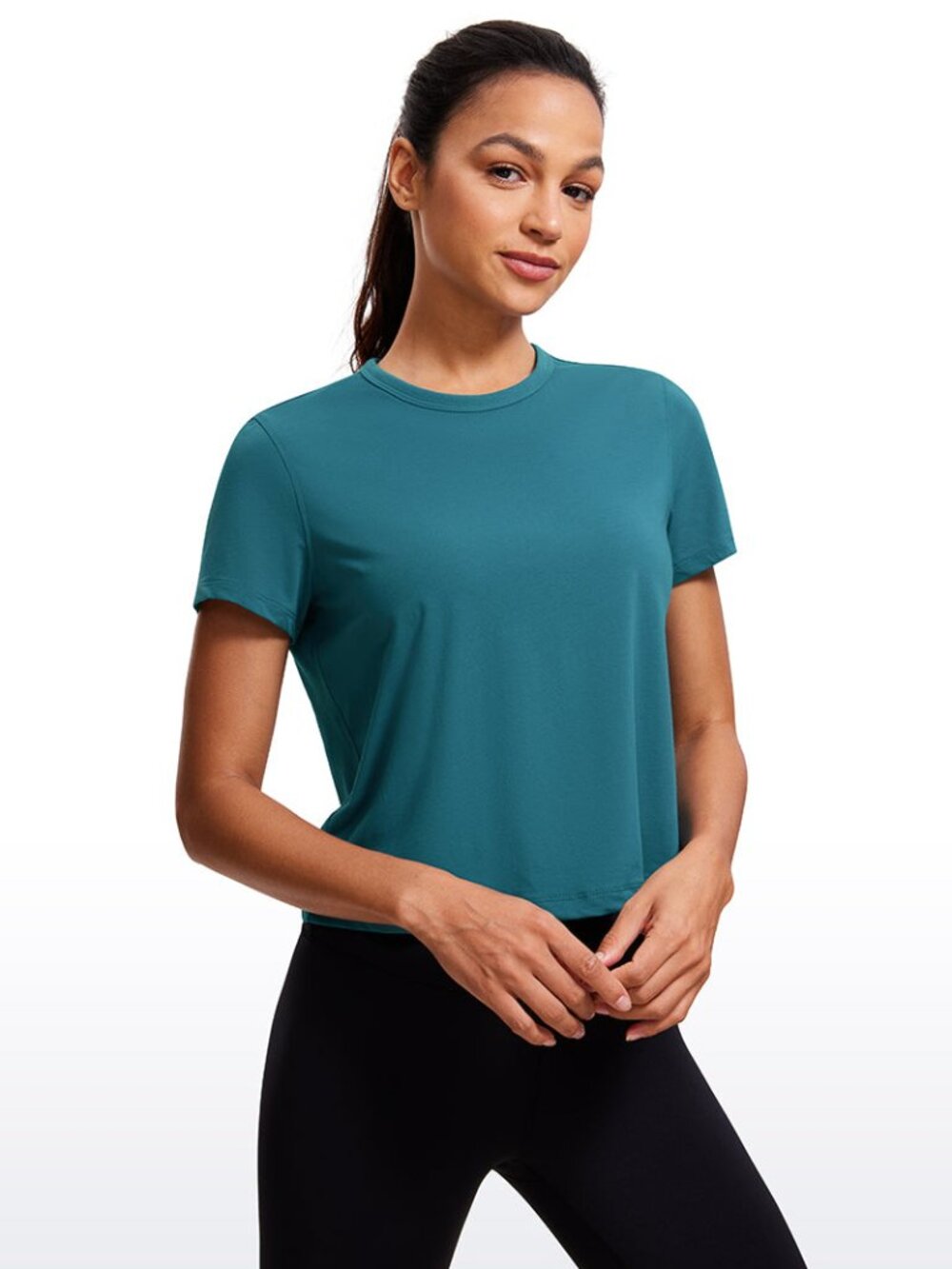 Pima Cotton Classic-Fit Cropped Short Sleeve